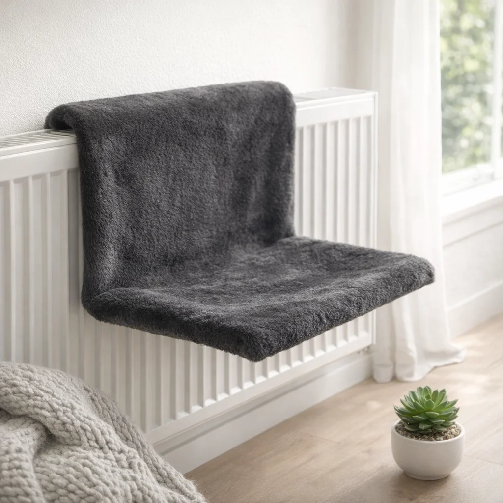 Luxury Radiator Cat Heat Bed Hammock - lifestyle view